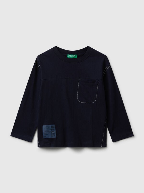 T-shirt à manches longues avec imprimé épais Garçon