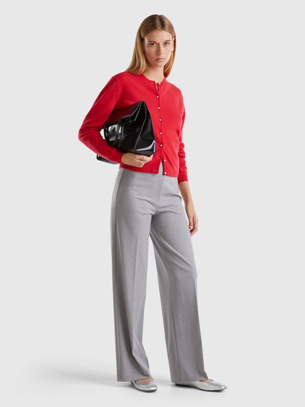 Flowy high-waisted trousers Women