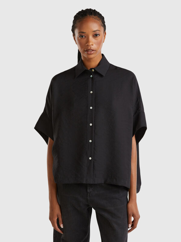 Chemise oversize en Modal® mélangé Femme