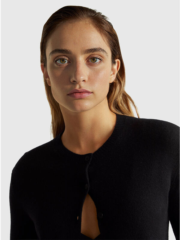 Cardigan en mélange de laine et de cachemire Femme