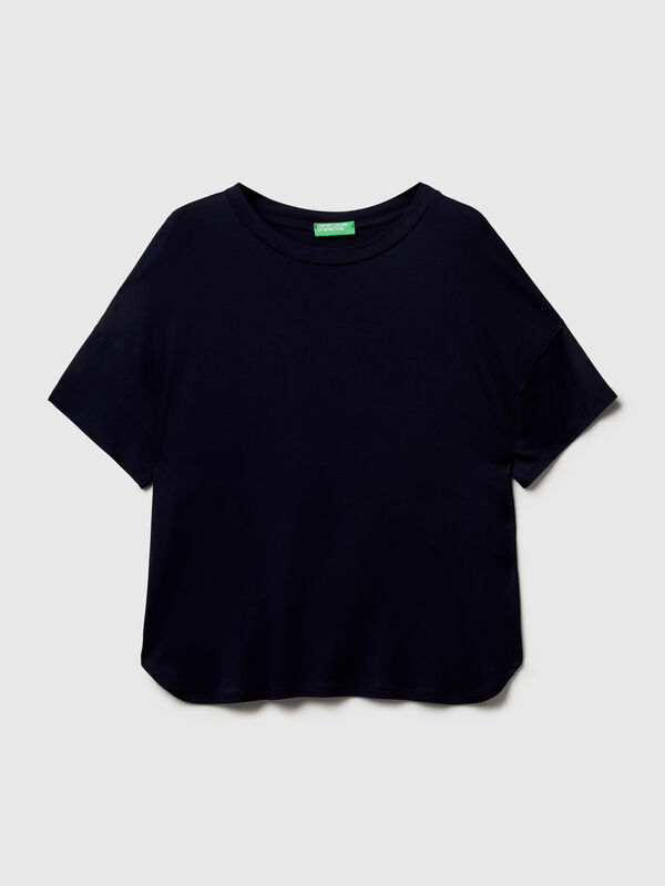 T-shirt slim en viscose extensible Femme