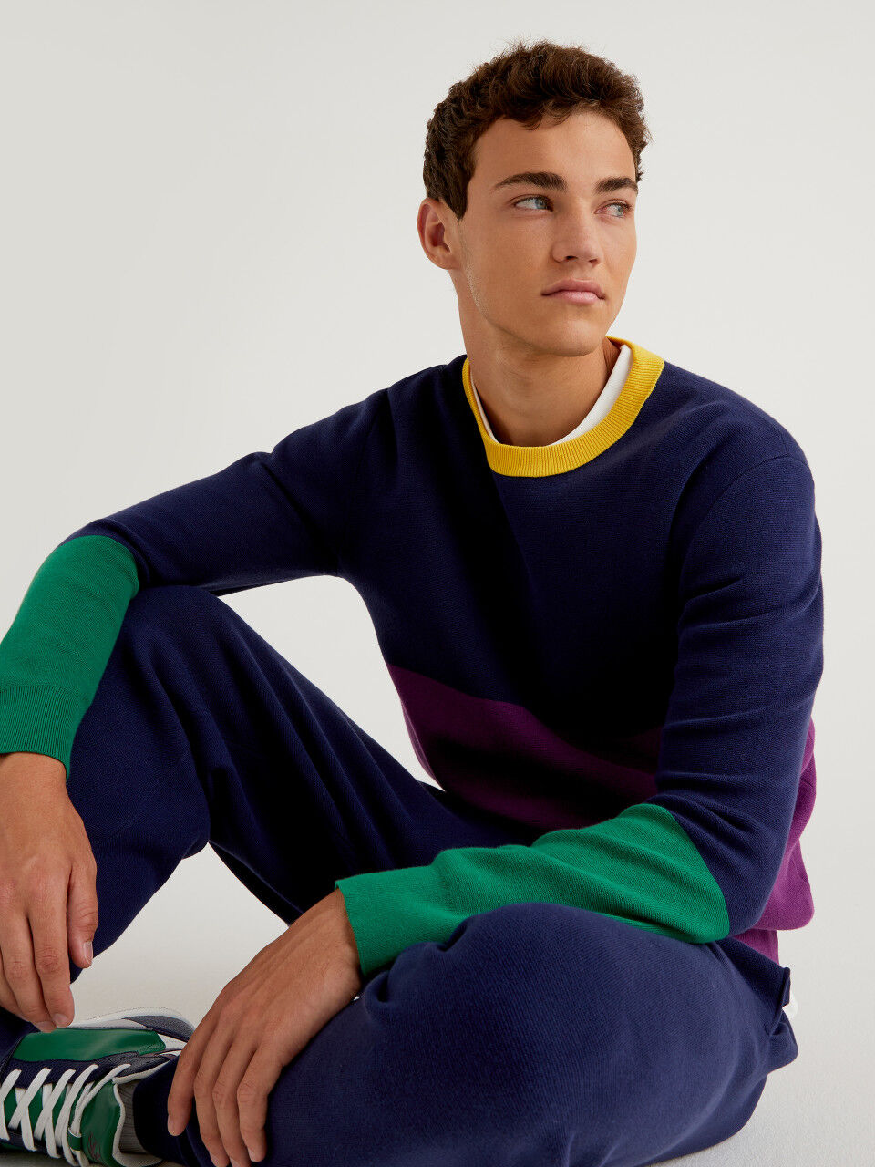 Sweat Léger En Coton Bio United Colors of Benetton Garçon Vêtements Pulls & Gilets Pulls Sweatshirts 