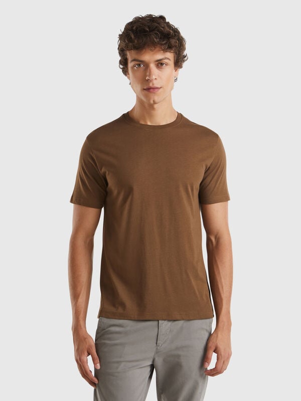 T-shirt couleur café Homme