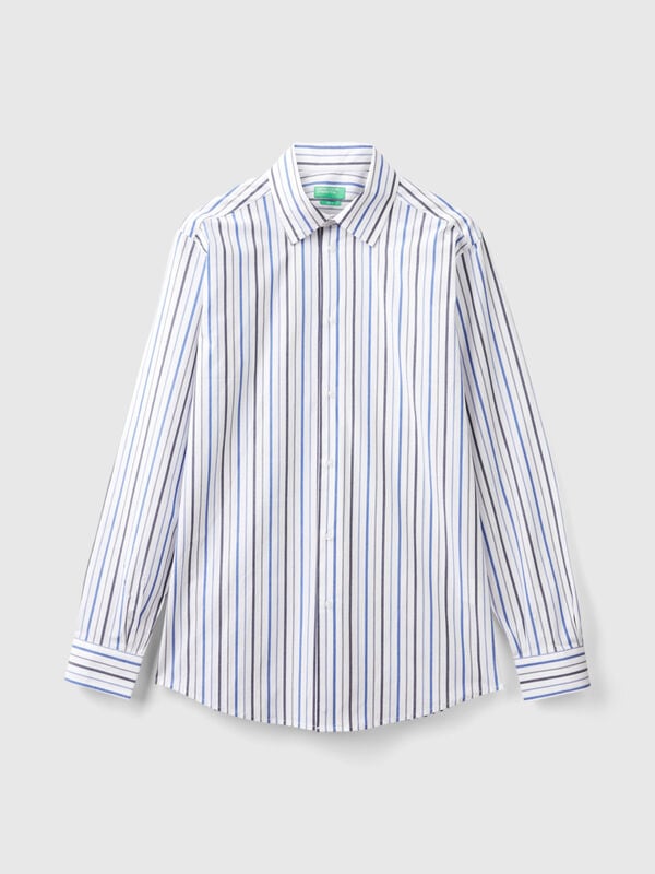 Chemise ajustée rayée Homme