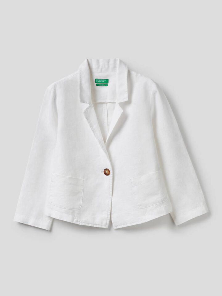 Pure linen jacket Junior Girl