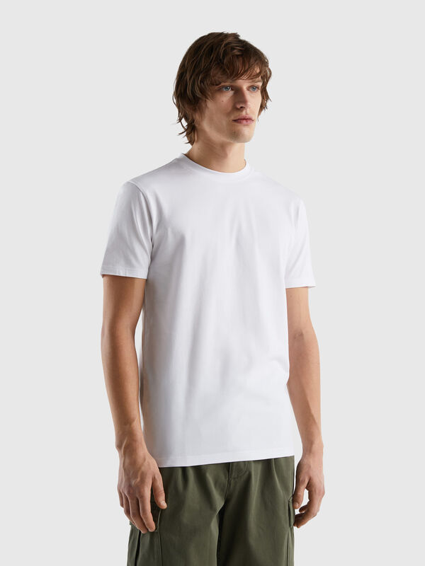 T-shirt ajusté en coton stretch Homme