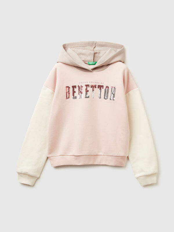 Sweat à capuche à paillettes Filles