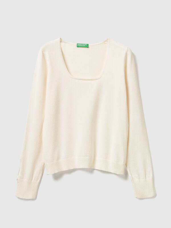 Pull à col carré Femme