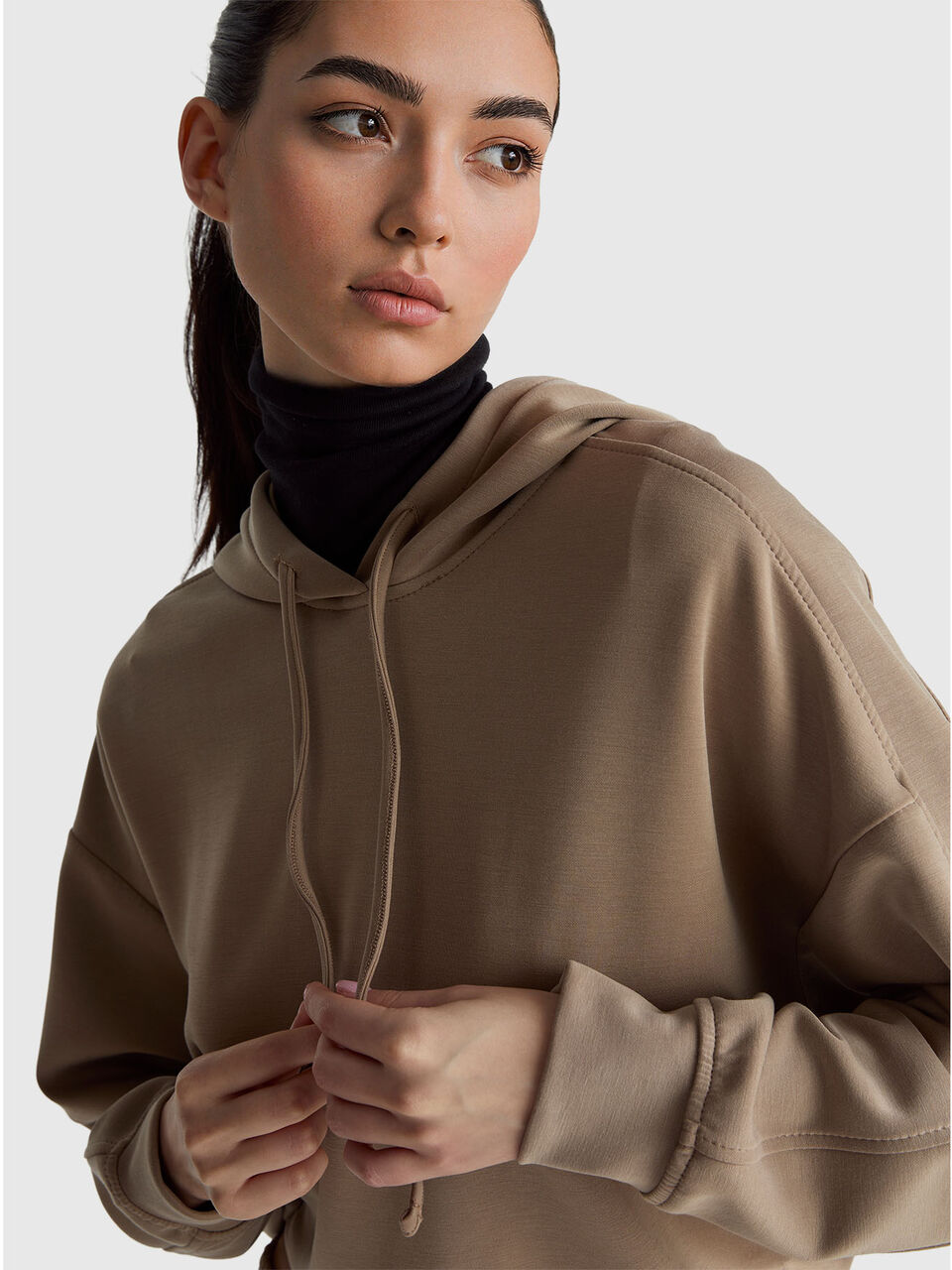 SWEATER W/HOOD Women image number null