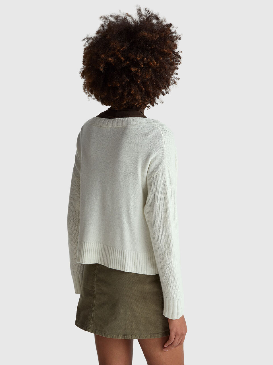 V NECK SWEATER L/S Femme image number null