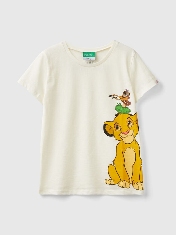 T-shirt ©Disney Simba et Timon couleur crème Filles