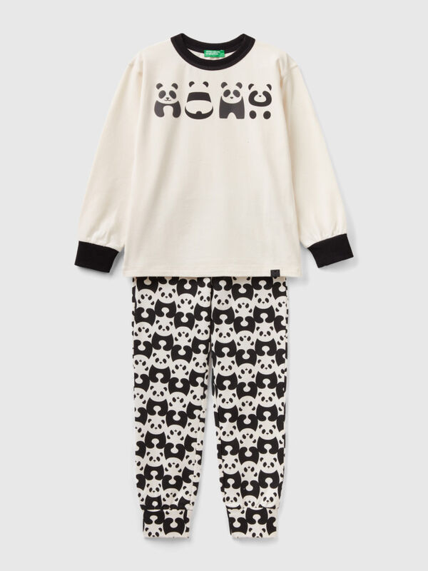 Pyjama long à motif panda Garçon