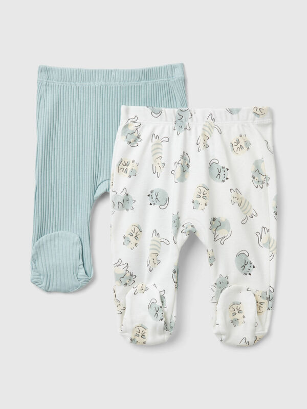 Deux pantalons en coton bio Naissancede