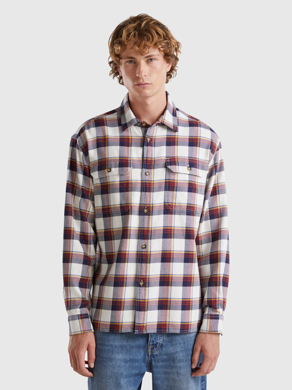 Surchemise en flanelle tartan Homme