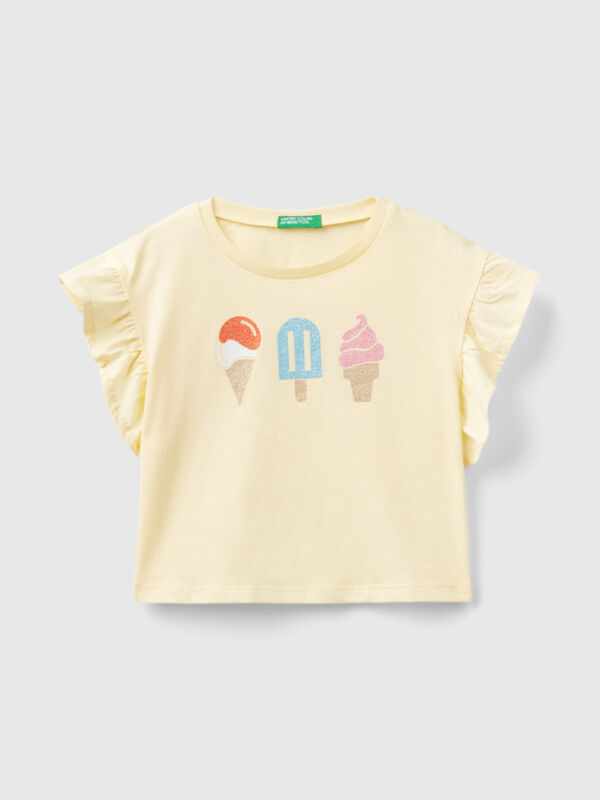 T-shirt à imprimé glaces pailleté Filles