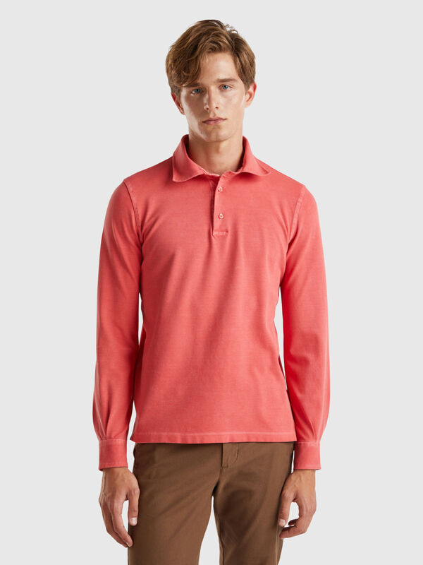 Polo in stretch organic cotton Men