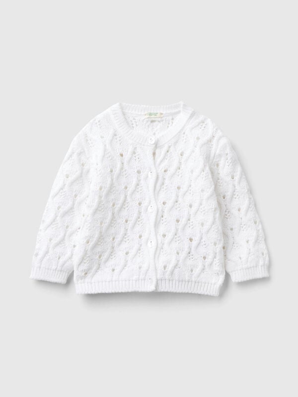 Knit cardigan in pure cotton New Born (0-18 months)