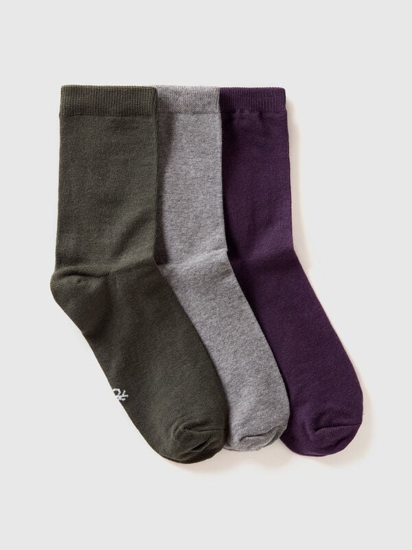 Lot de chaussettes hautes en coton bio stretch mélangé