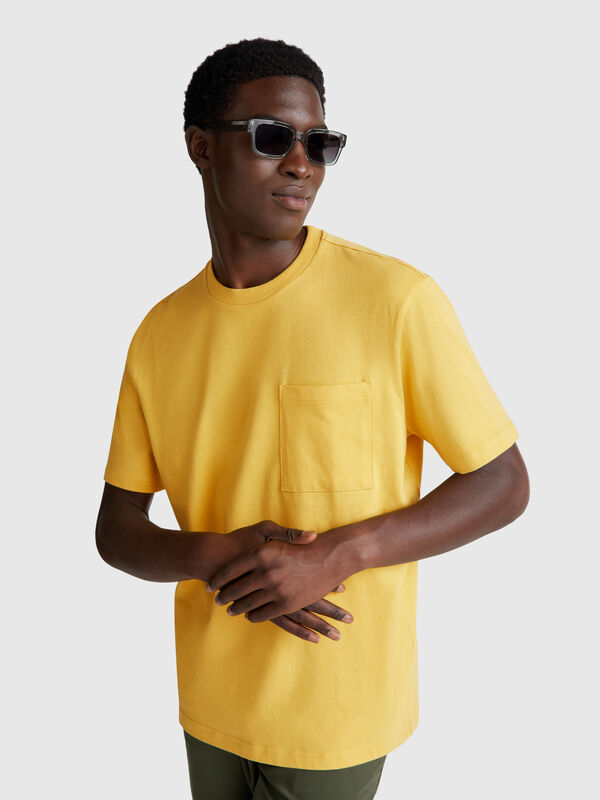 Cotton t-shirt with pocket Men
