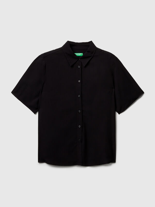 Chemise en viscose à manches 3/4 Femme