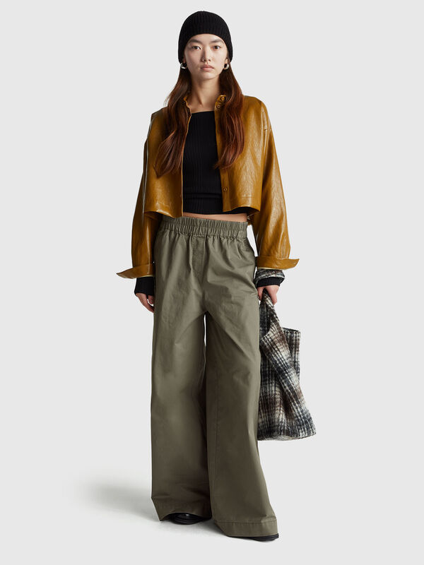 Jacket in imitation leather fabric Women