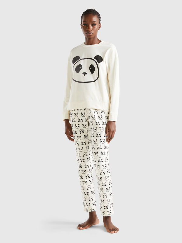 Pantalon à motif panda
