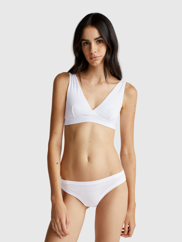 Slip taille basse en coton super extensible Femme