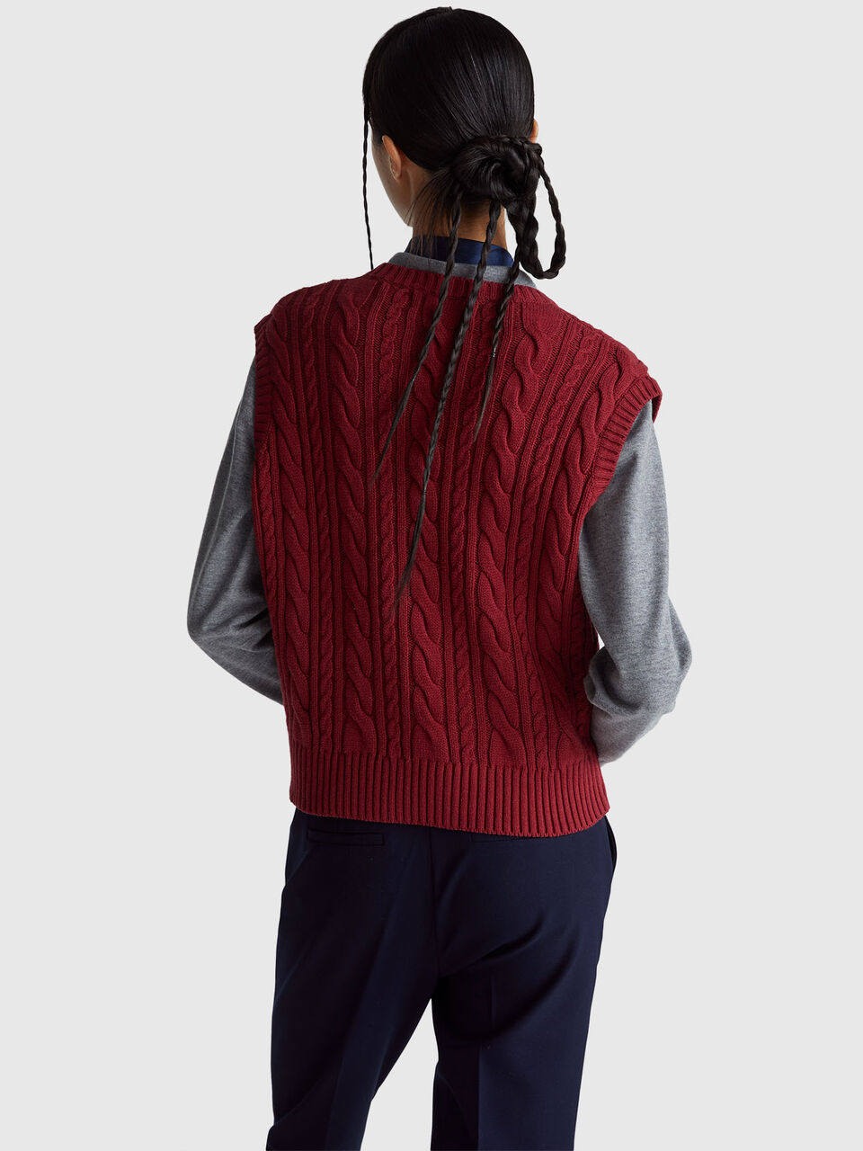 S/L V NECK SWEATER Femme image number null