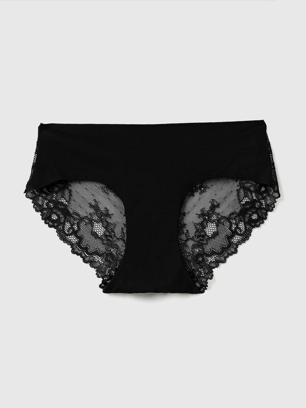 Stretch underwear with lace Women