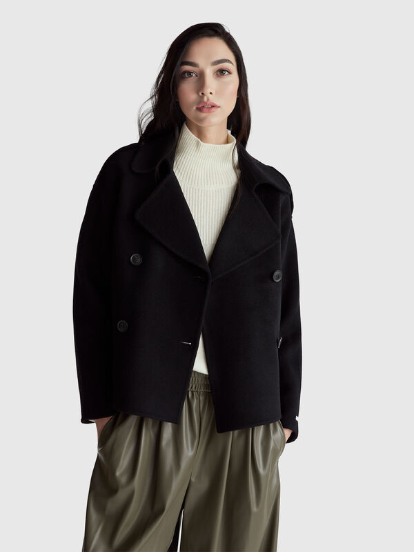 100% wool double-breasted coat Women