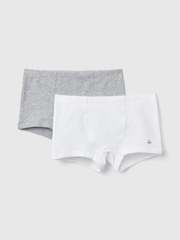 Deux boxers en coton extensible Garçon