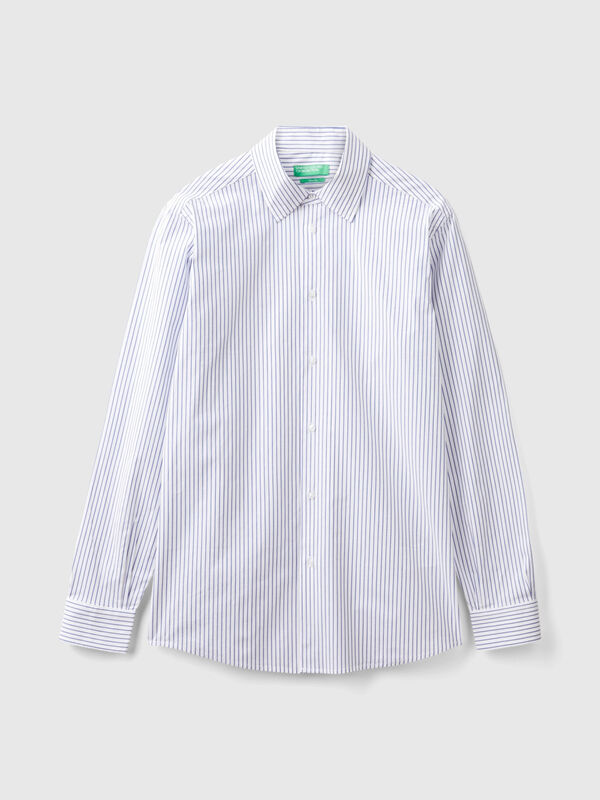 Chemise ajustée rayée Homme