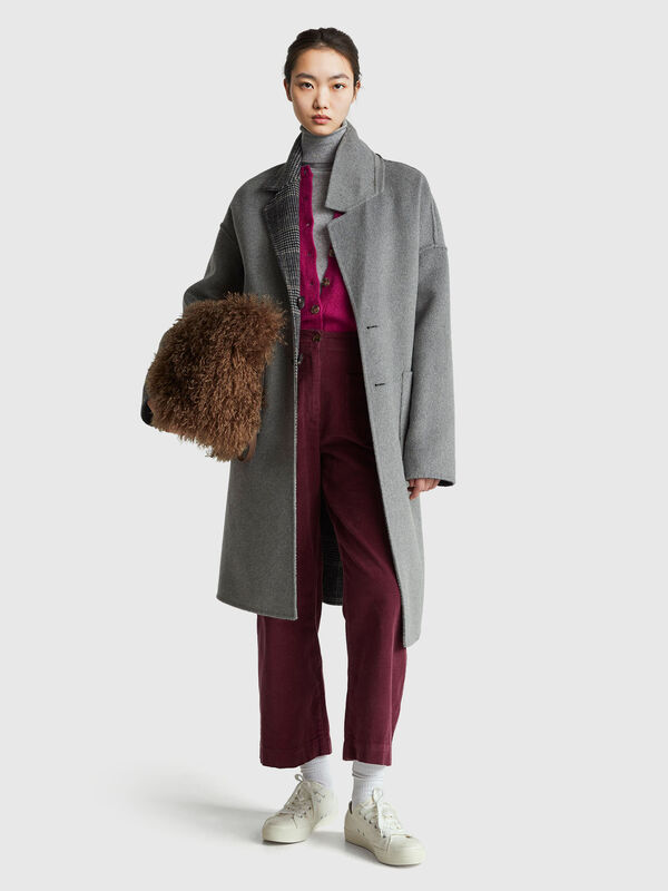 Pantalon droit en velours Femme