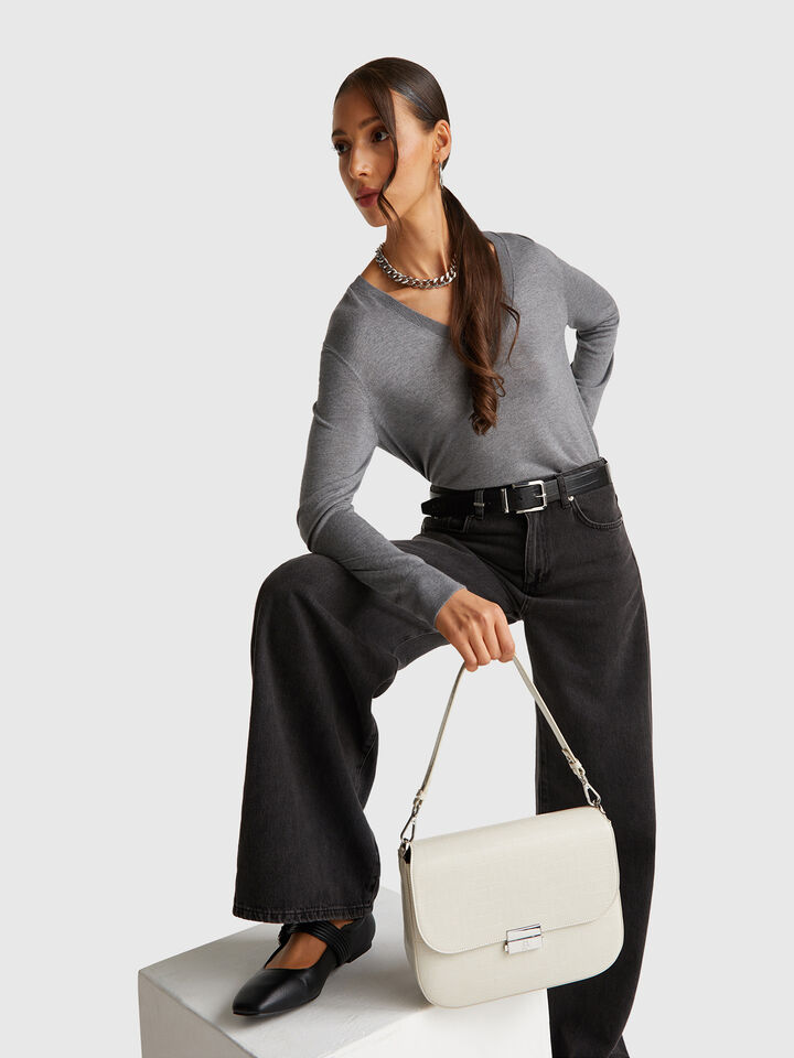 V NECK SWEATER L/S Women