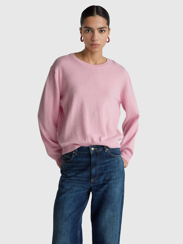 Relaxed fit pure Merino wool sweater Women