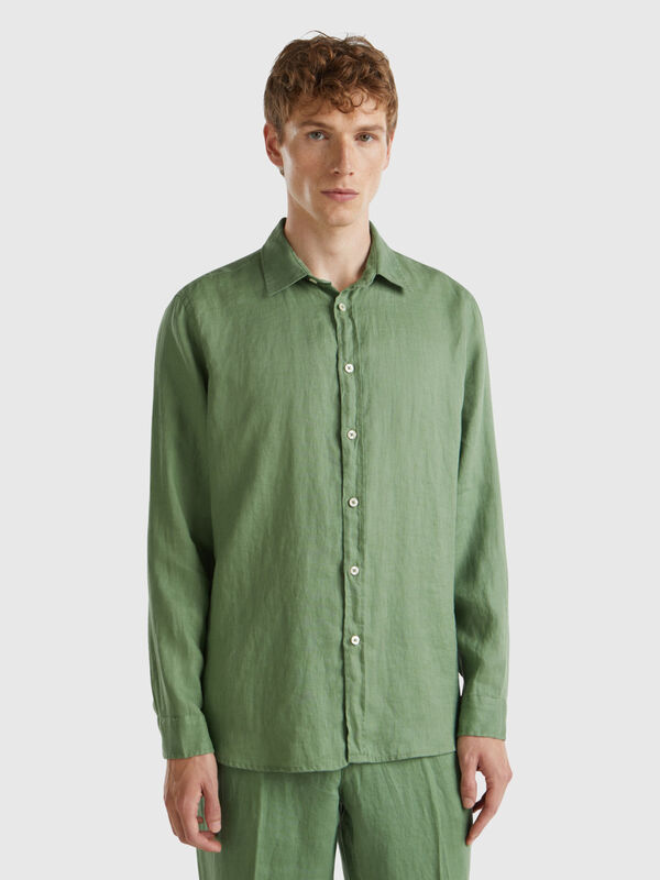 Chemise en pur lin Homme