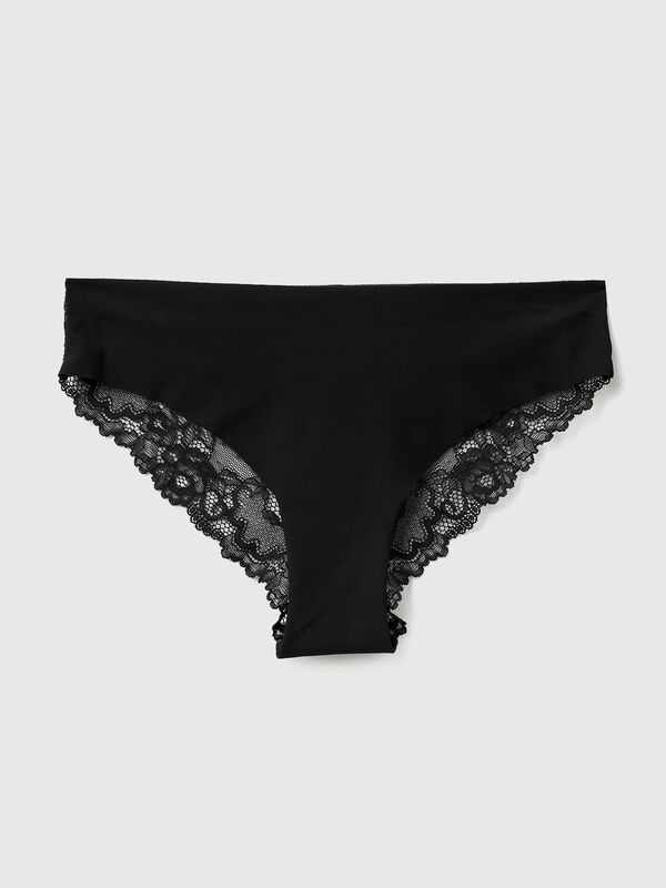 Maillot de bain brésilien extensible avec dentelle Femme