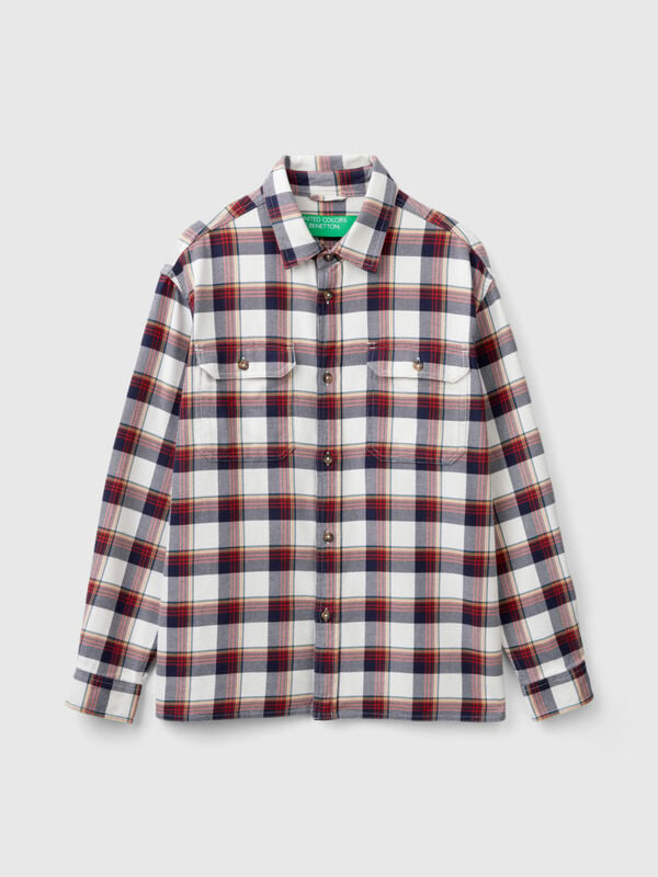 Surchemise en flanelle tartan Homme