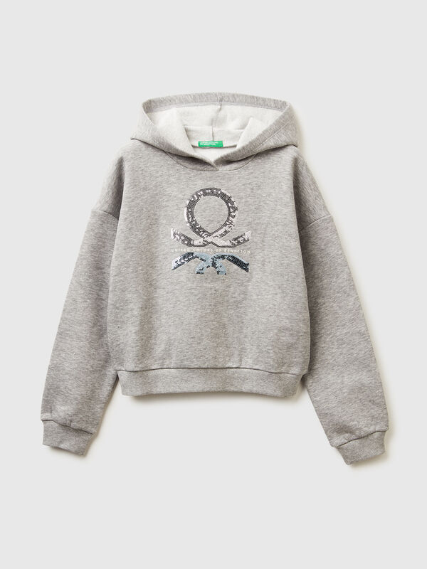Sweat à capuche à paillettes Filles