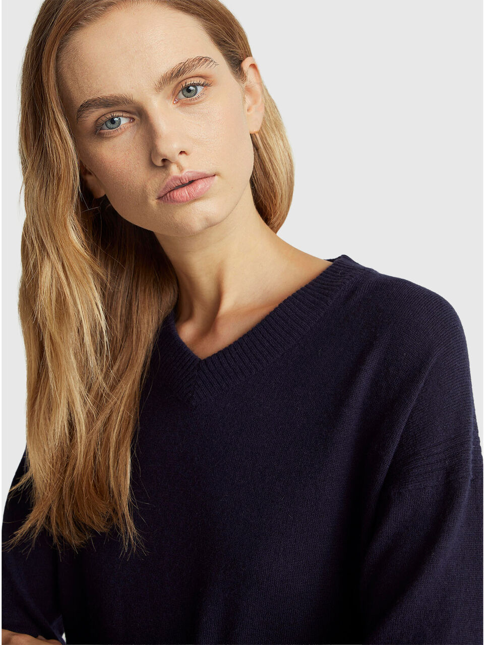 V NECK SWEATER L/S Femme image number null