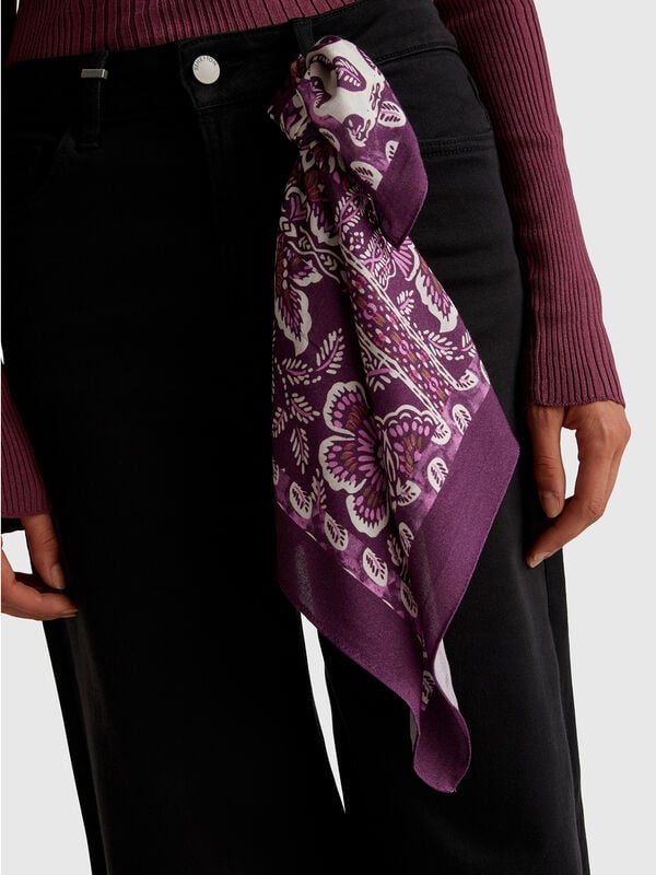 &Eacute;charpe avec imprim&eacute; bandana Femme