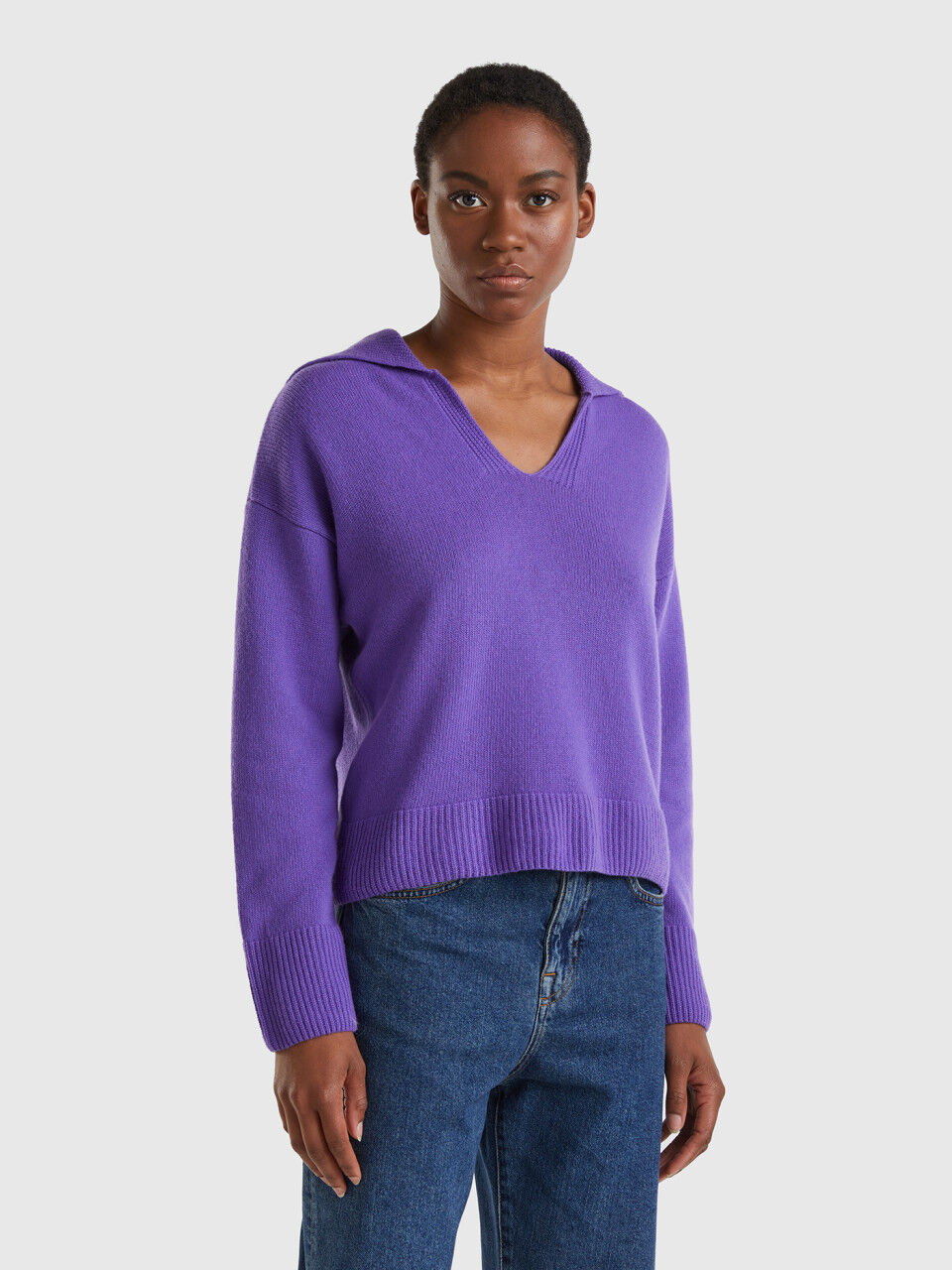 Acne studios boxy sale crew neck sweater