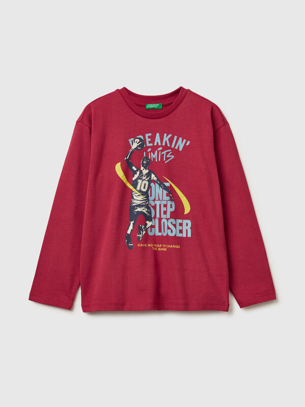 T-shirt avec imprim&eacute; en coton chaud Gar&ccedil;on