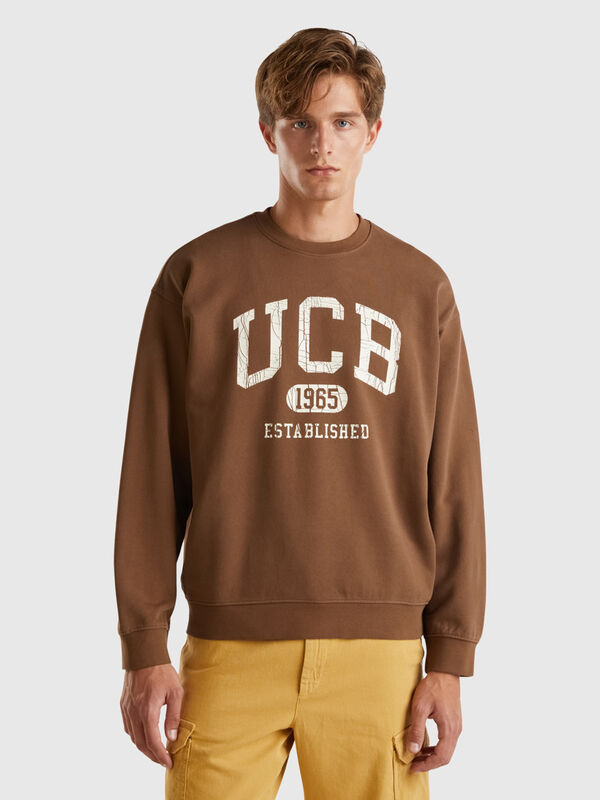 Crew neck sweatshirt with logo print Men