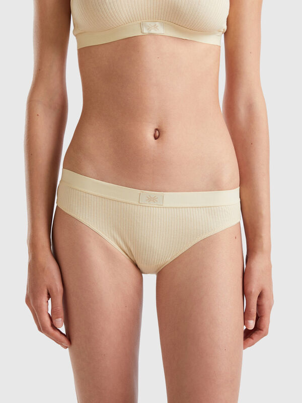 Ribbed low-rise briefs Women