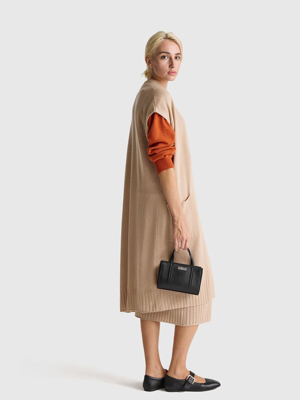 Long cardigan in cashmere blend Women