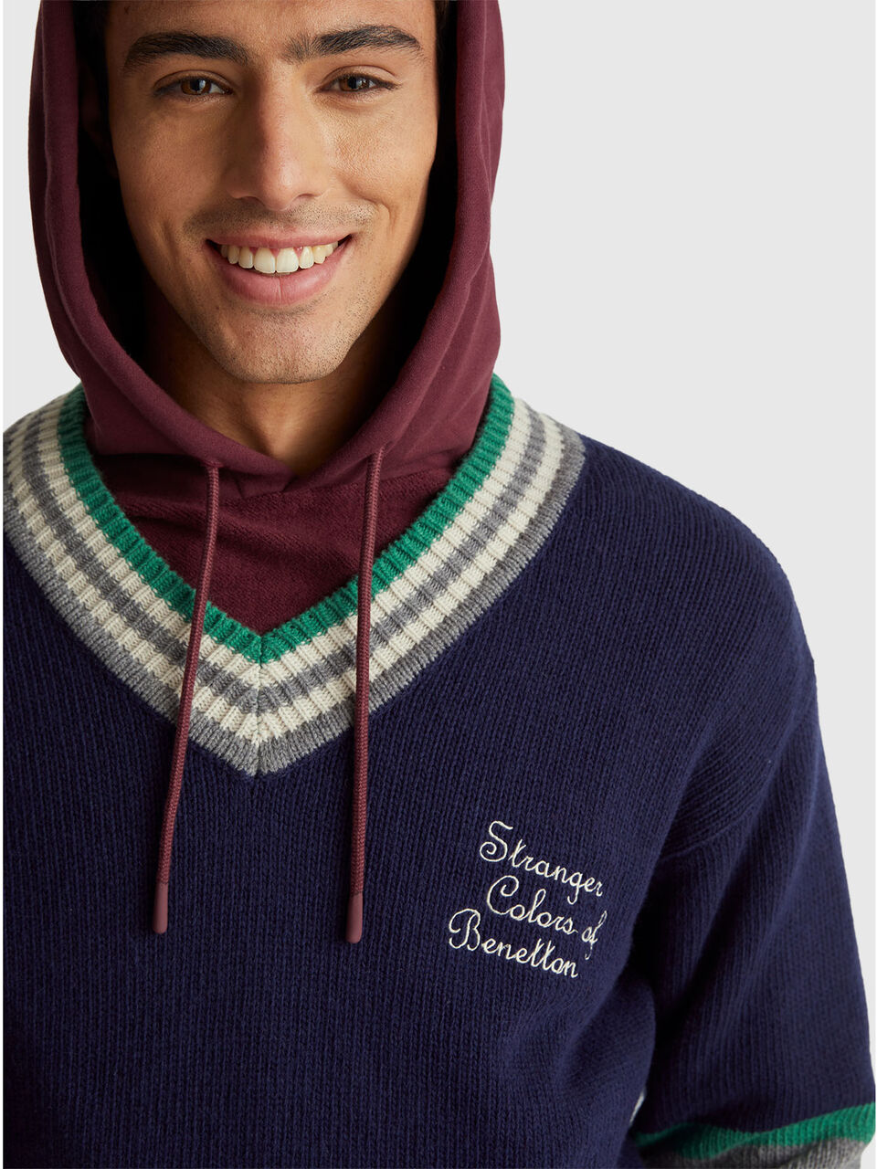 V NECK SWEATER L/S Homme image number null